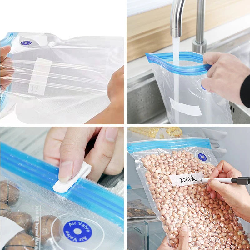 Vacuum sealing bag set