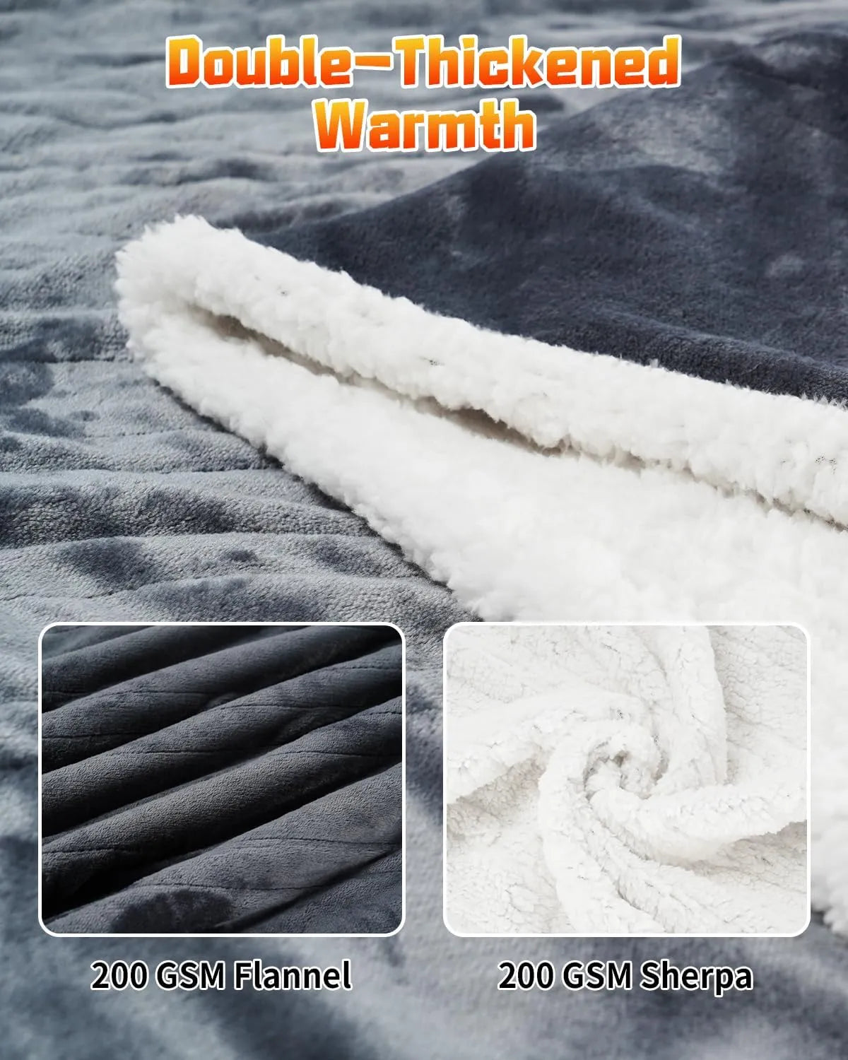 2024 Electric Heated Blanket with Foot Pocket-50 * 70",